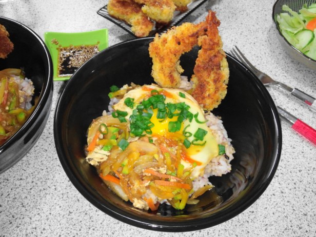 Korean Battered Shrimp Scampi meal