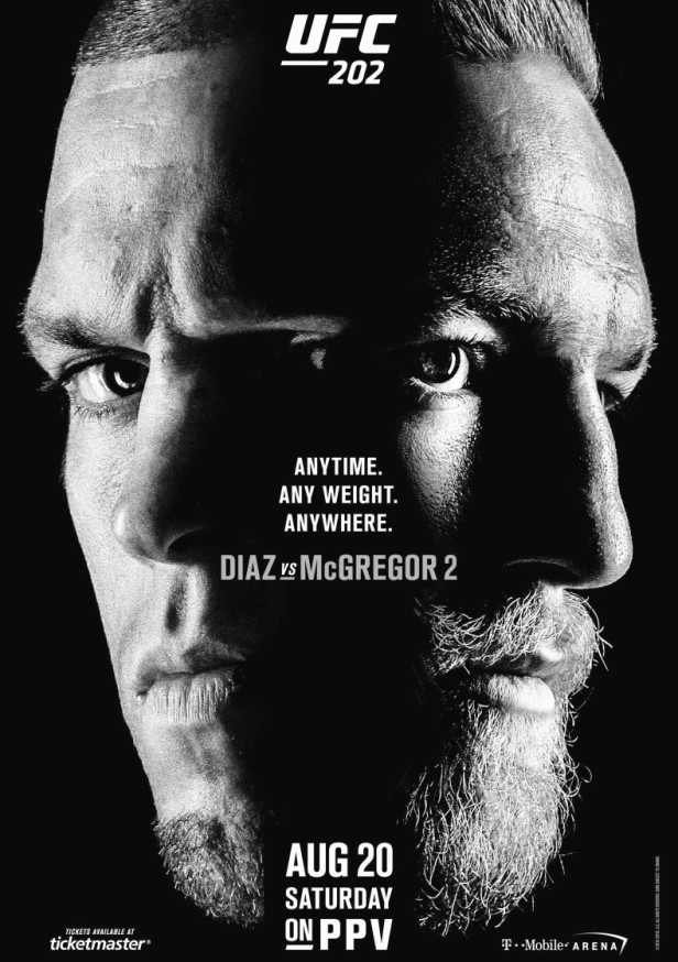 UFC 202 Diaz McGregor 2 Poster long